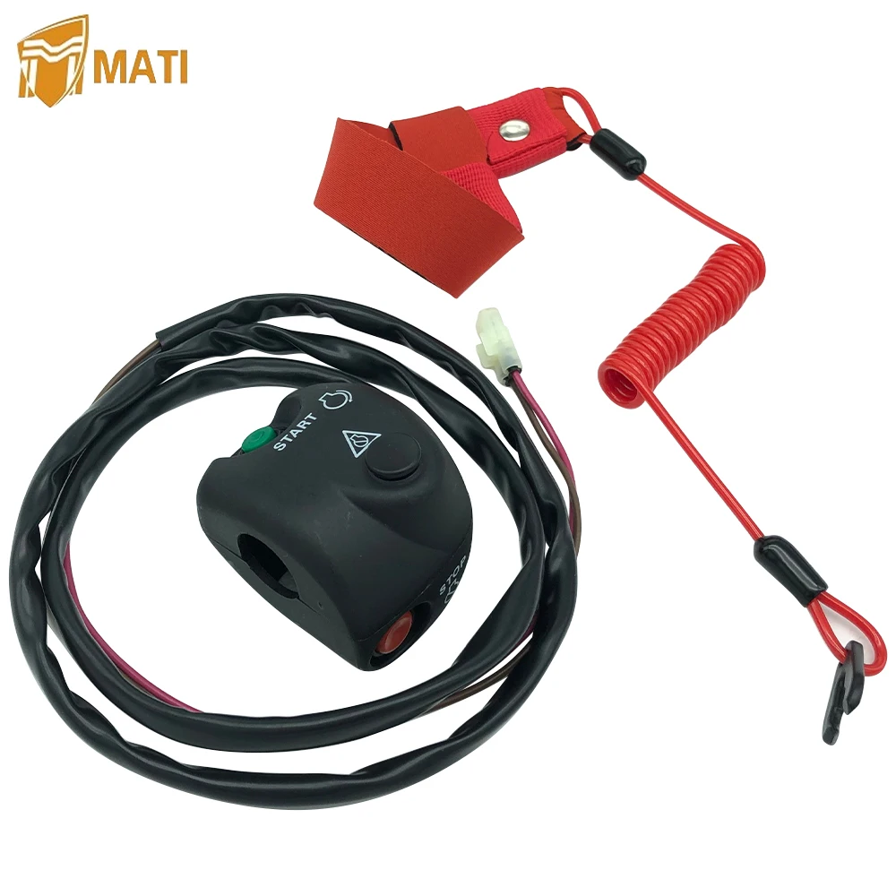 

Handlebar Start Stop Kill Switch Safety Lanyard for Yamaha Wave Runner GP760 GP800 GP1200 SUV1200 XL760 XL800 XL1200 XLT800