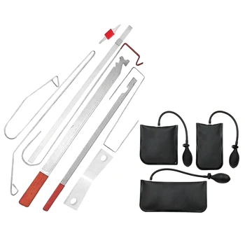 

12PCS Car Door Key Lock Out Emergency Opening Unlock Tool Kit with Air Wedge Pretty
