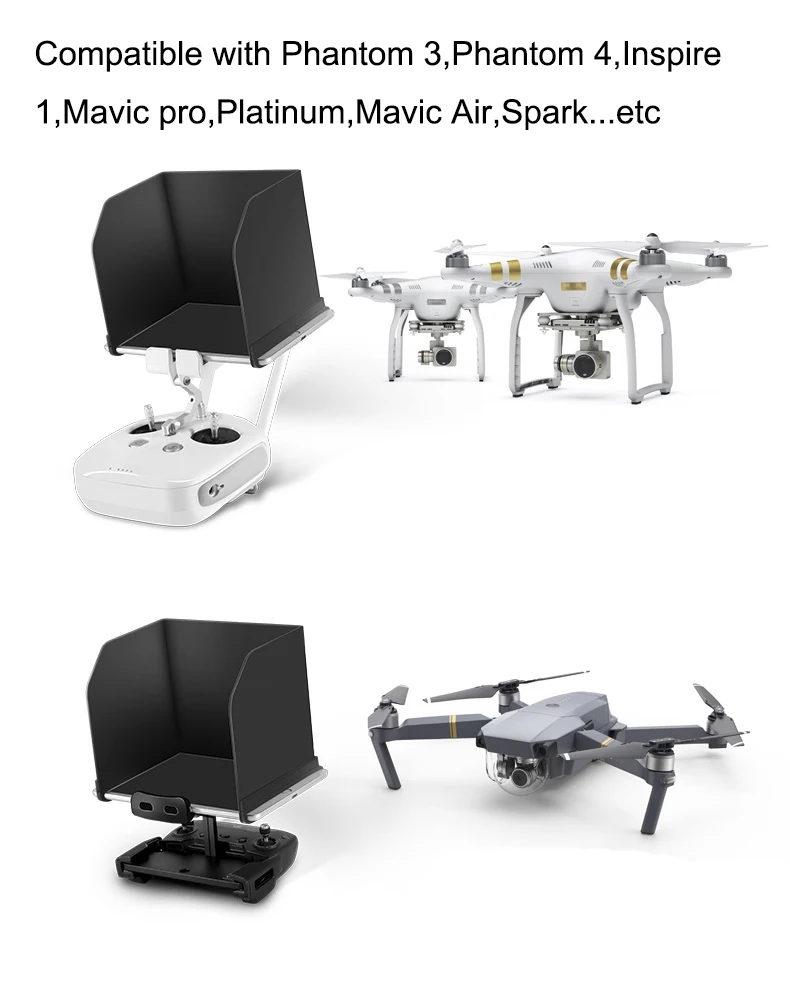 Телефон планшет солнцезащитный козырек для DJI Mavic Mini Pro Air Spark Phantom 4 3 Mavic 2 Pro Zoom Drone пульт дистанционного управления складной капюшон солнцезащитный козырек