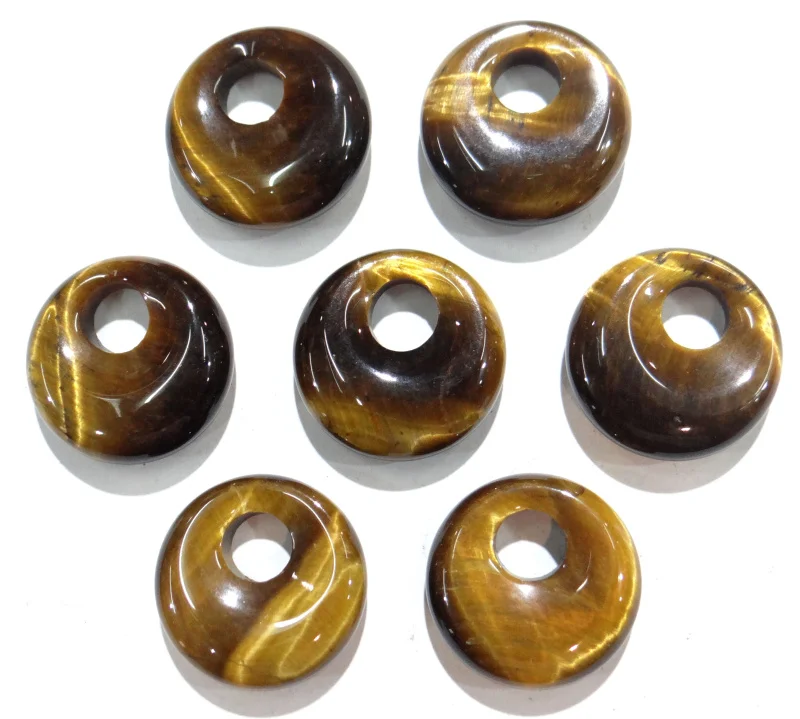 15 шт. 18 мм натуральный камень ГОГО пончик Агаты Кристалл Бирюзовый кулон для изготовления ювелирных изделий ожерелье аксессуары
