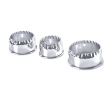 3 шт./компл. Нержавеющая сталь круглые пельмени обертки шоколада формы комплект резак чайник инструменты круглый печенья упаковочная машина с миксер для теста режущего инструмента