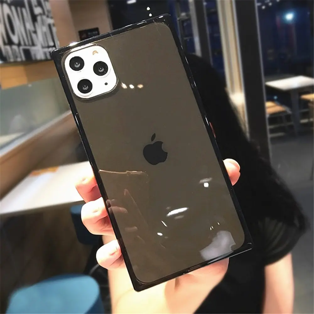 Чехол Ottwn для iPhone 11, Прозрачный квадратный карамельный цвет для iPhone 7, 8, 6, 6s Plus, 11 Pro, X, XR, XS Max, чехол для телефона s, однотонный мягкий чехол из ТПУ