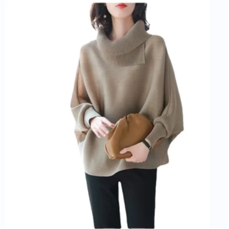 Miyake folds fashion temperament lapel bat sleeve solid color shirt loose and thin Western style all-match age reduction female