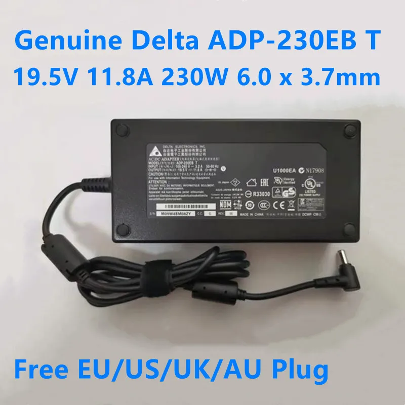 Adaptador de corriente para ordenador portátil ASUS, cargador de ordenador portátil para Gaming, Modelo Delta ADP-230EB T, 19,5 V, 11.8A, 230W, 6,0x3,7mm, GL702, GL703, GL501, GL503, GL504