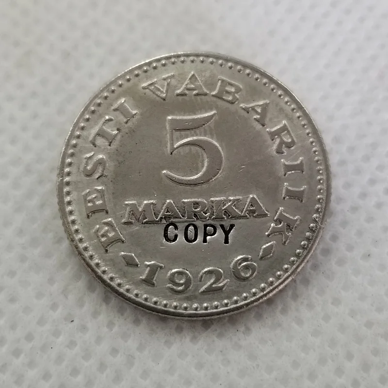 5 Marka 1926 Эстония 3,5, 10 Марка имитация монеты - Цвет: 5 Marka