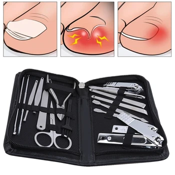 

16 pcs/set Manicure Set Professional Nail Clipper Kit Pedicure Scissors Tweezer Knife Ear Pick Nails Art Beauty Tools