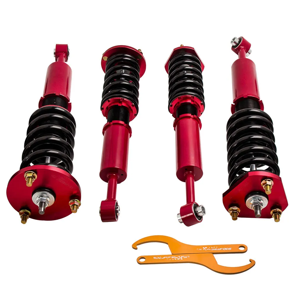 RED 4Pcs Adjustable Height Coilovers for Lexus IS350 IS250 2006-2012 Suspensions Springs Shock Absorber Struts
