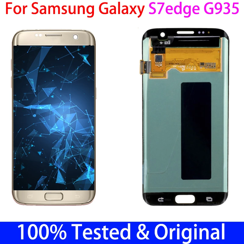 Original For Samsung Galaxy S7 Edge G935 Sm-g935f Super Amoled Lcd Display  And Touch Screen Digitizer Assembly Replacement Parts - Mobile Phone Lcd  Screens - AliExpress