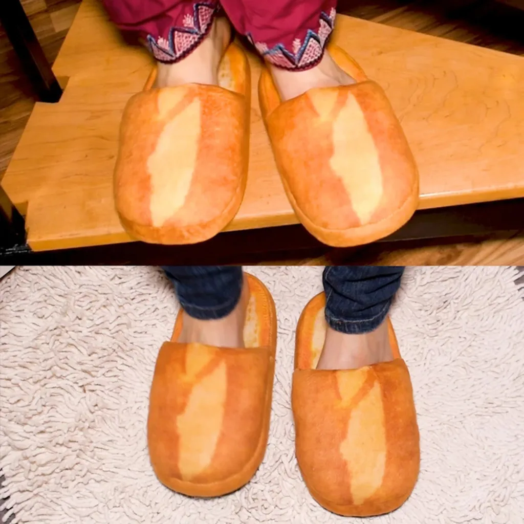 SAGACE/обувь; женские тапочки; сезон осень-зима; тапочки в форме хлеба; теплая Домашняя обувь из флока с плюшевой подкладкой и хлопковой подкладкой; zapatos de mujer
