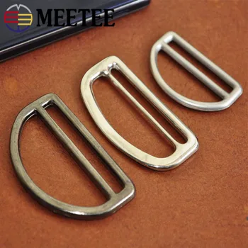 

Meetee 5/10pcs ID25/38/50mm Metal D Ring Tri-Glide Buckles for Webbing Adjust Hook Clasp DIY Bags Strap Clip Hardware Accessory