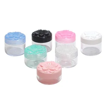 

5pcs 10g Empty Plastic Makeup Nail Art Bead Storage Container Portable Cosmetic Cream Jar Pot Box Round Sakura Refillable Bottle