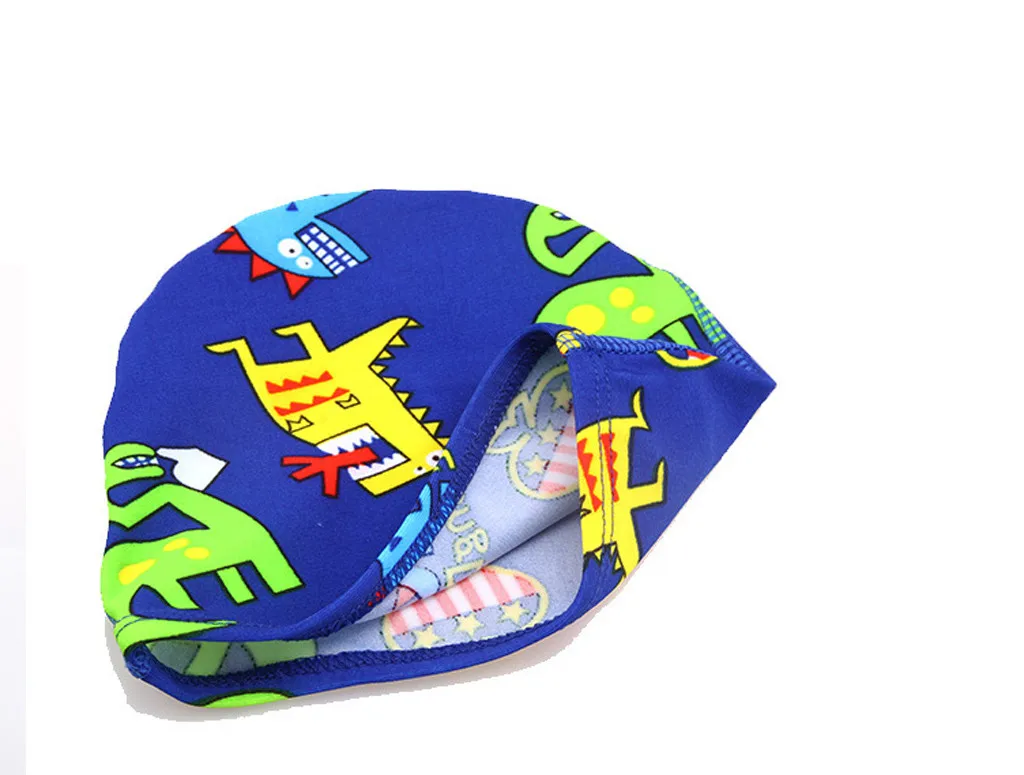 Детская шапочка для плавания с принтом, шапочка для плавания с рисунками, водонепроницаемые купальники для плавания для девочек