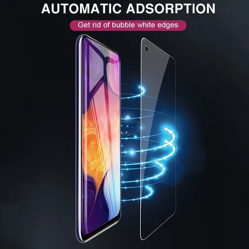 3 шт./лот закаленное защитное стекло полное покрытие для samsung Galaxy A10 A20e A30 A40 A50 A60 A70 A80 Защитная пленка для экрана
