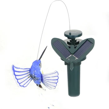 

brand new Blue Bird Butterfly Flying Simple Garden Garden Solar Decorative Toy ABS 7.5cm x 5.5cm