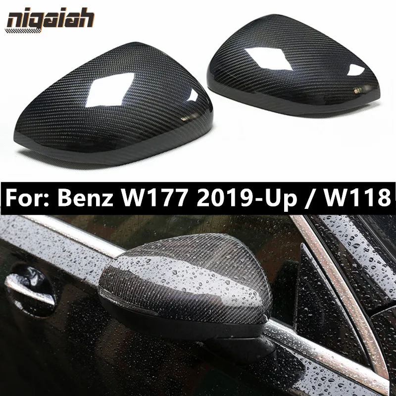 

Rearview Mirror Cover for Benz W177 2019 2020 Side Door Mirror Caps for Mercedes A-Class W177 CLA W118 Carbon Fiber Replacement