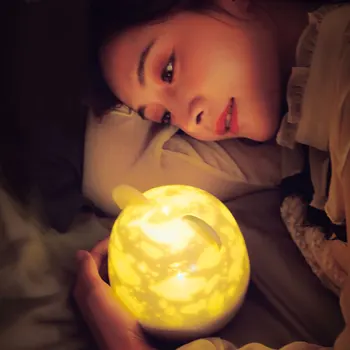 

Night Light for Kids Nebula Projector Lamp 360° Rotation 5 Light Color Changing Romantic Gifts for Men Women Children May28