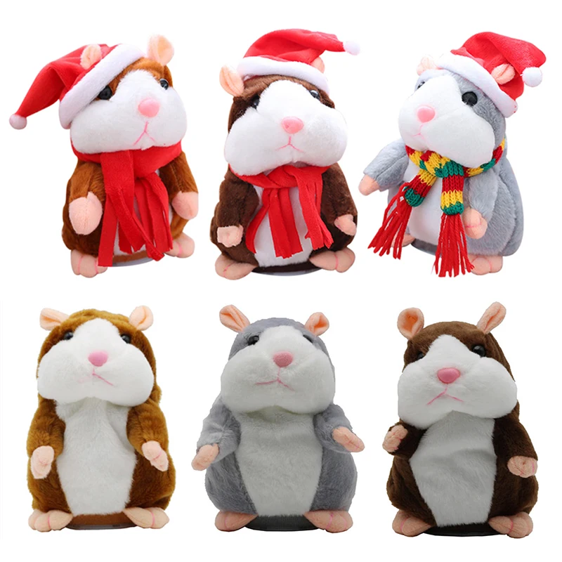 Cute Talking Hamster Plush Animal Doll Sound Record Repeat Educational Toys 