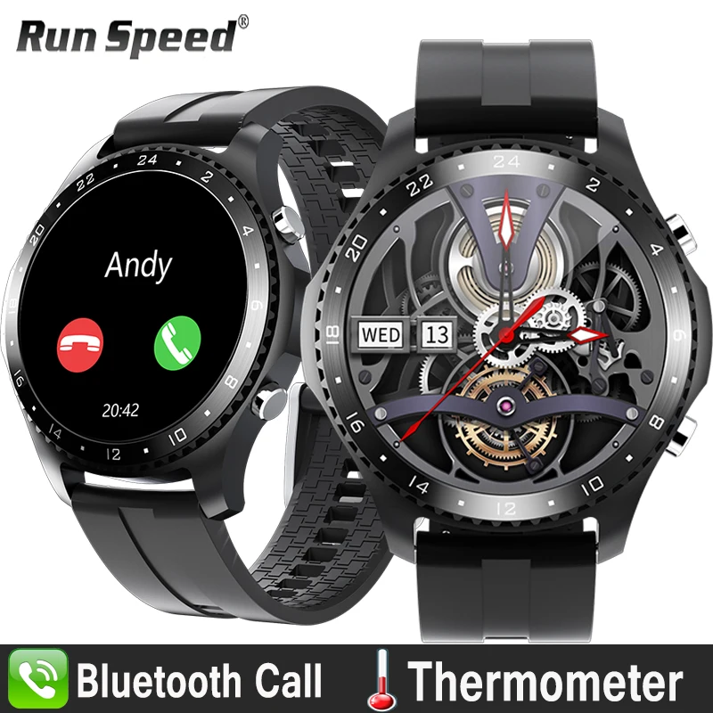Run Speed Smart Watch 2021 Body Temperature Bluetooth Call Phone Smartwatch Men Heart Rate Multiple Sports Mode PK GT2 Wacth