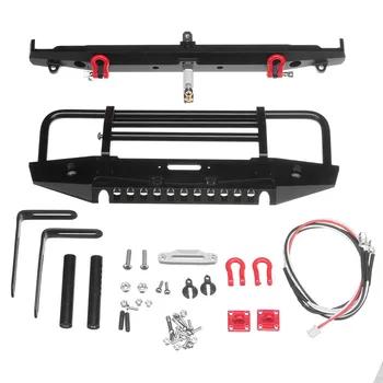 

1/10 RC Rock Crawler Metal Front Bumper with Led Light for Axial SCX10 Trx-4 TRX4 RC Parts Accessories for RC Crawler