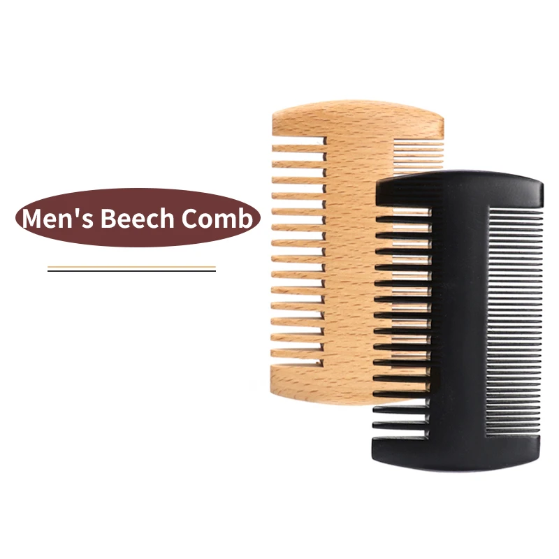 

High-End Custom Beard Comb Wooden Small Mustaches Comb Big Teeth Comb Double Side Beard Pocket Comb