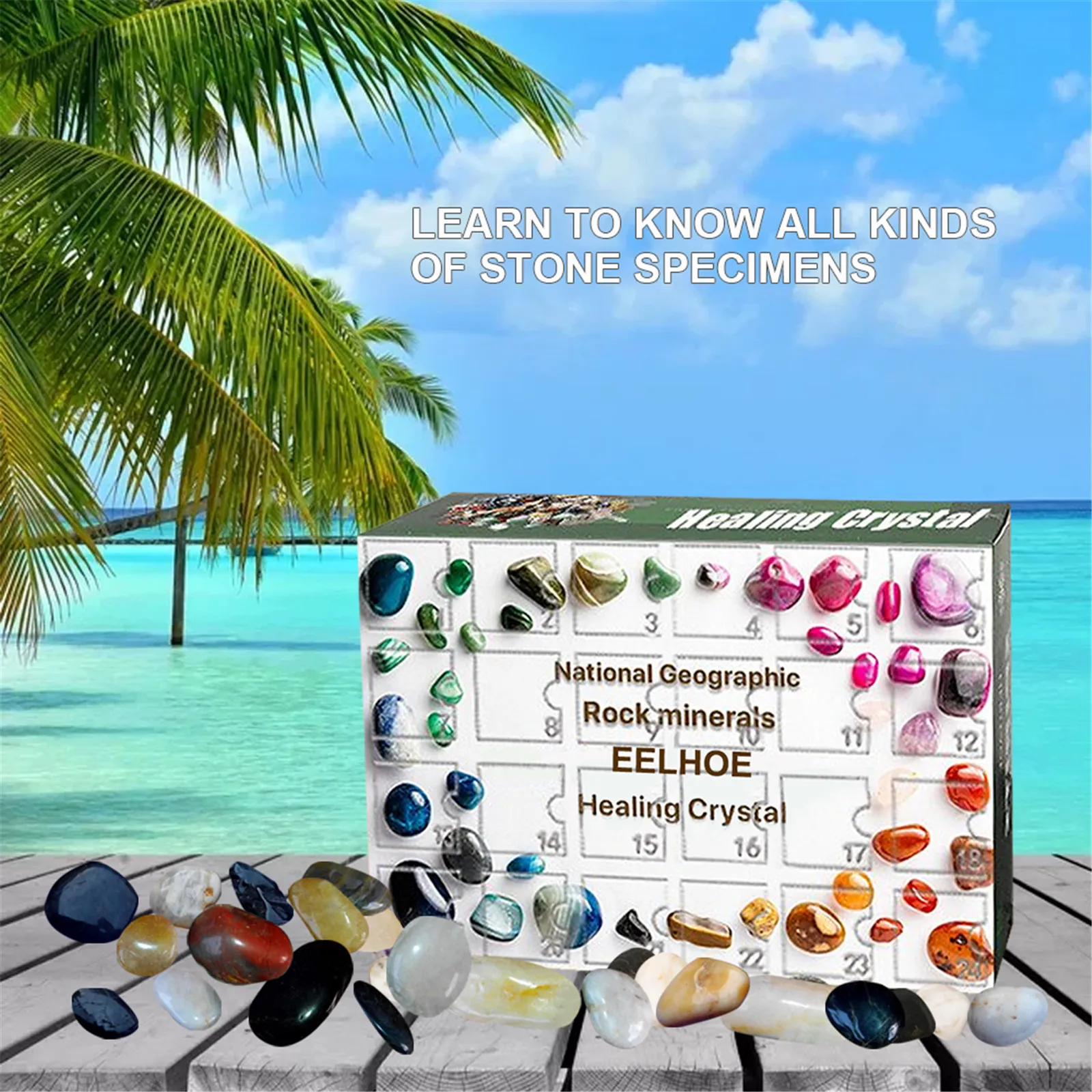 Christmas Advent Calendar 24 Grids 2021 National Geographic Rock Minerals  Eelhoe Healing Crystal Art And Craft Advent Calendar - Advent Calendars -  AliExpress