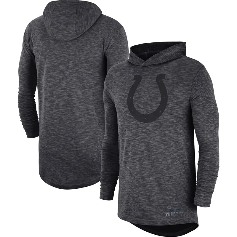 Индианаполис Американский футбол толстовка Colts Heathered Charcoal Fan gear тональная толстовка с капюшоном и длинным рукавом