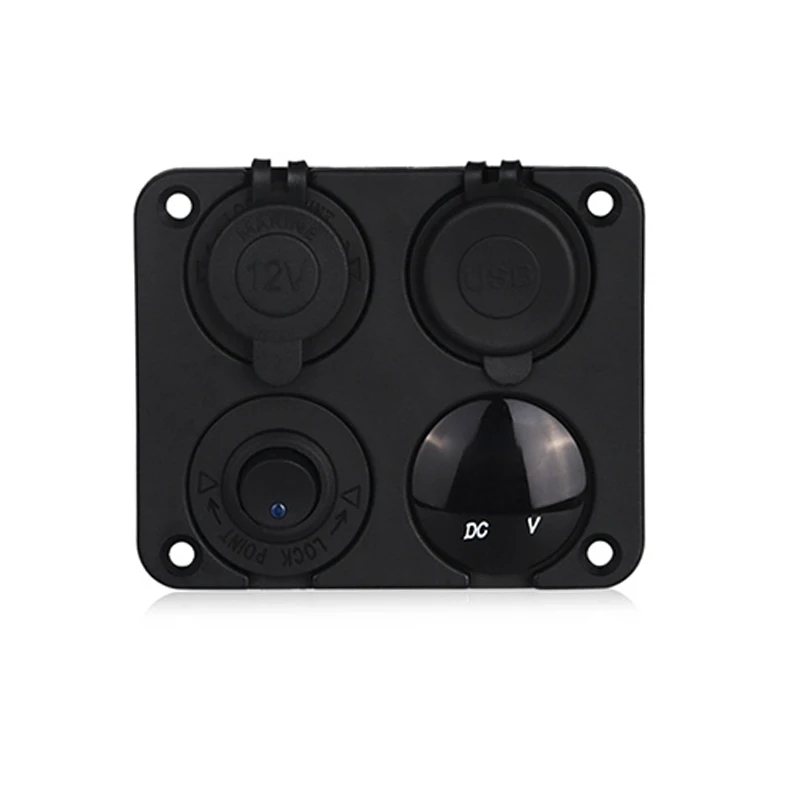 

Car Boat Cigarette Lighter Socket Car Mobile Phone Charger 5v/2.1A Dual USB Charger Voltmeter RV Yacht Special Switch Panel