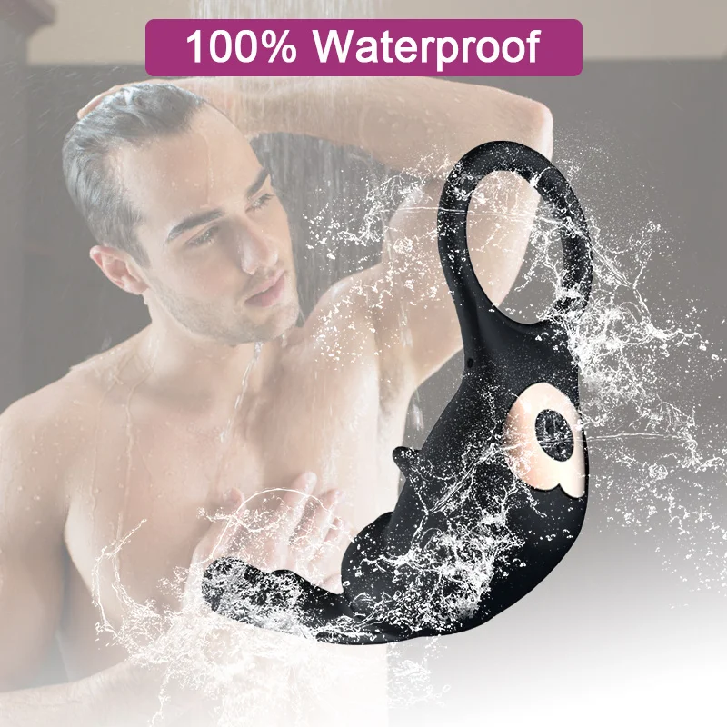 GUIMI пенис виброкольцо 10 скоростей дистанционный эротический секс язык клитор