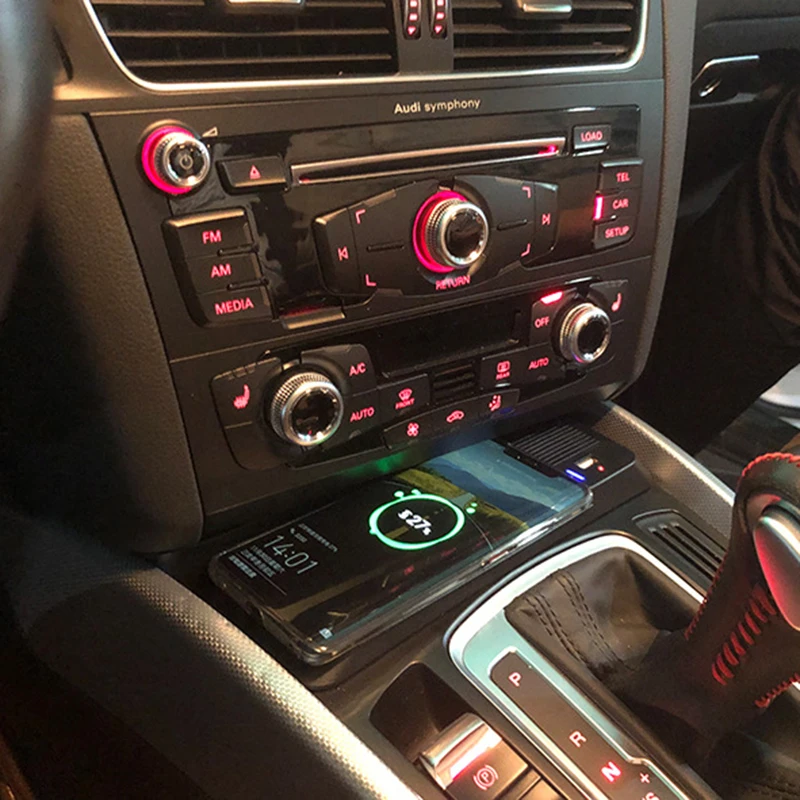 15W car QI wireless charger for Audi Q5 SQ5 A5 S5 RS5 A4 B8 A4 Allroad