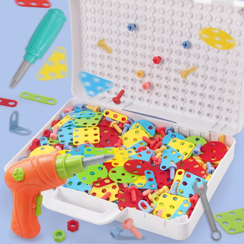 Tanie 1 zestaw śruba elektryczna zabawki 3D kreatywne Puzzle zabawki dla