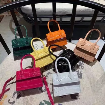 

Mini Small Square Bag 2020 Fashion New Quality PU Leather Women's Handbag Crocodile Pattern Portable Shoulder Messenger Bags