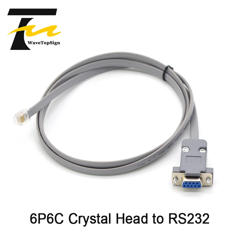 

WaveTopSign RJ11 6P6C Crystal Head to RS232 Serial Port Female DB9 Adapter Cable