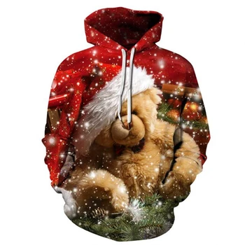 

2019 Autumn and Winter Merry Christmas Hoodies & Sweatshirts Decoration Men Women Christmas Family Casual Polyester Hoodies