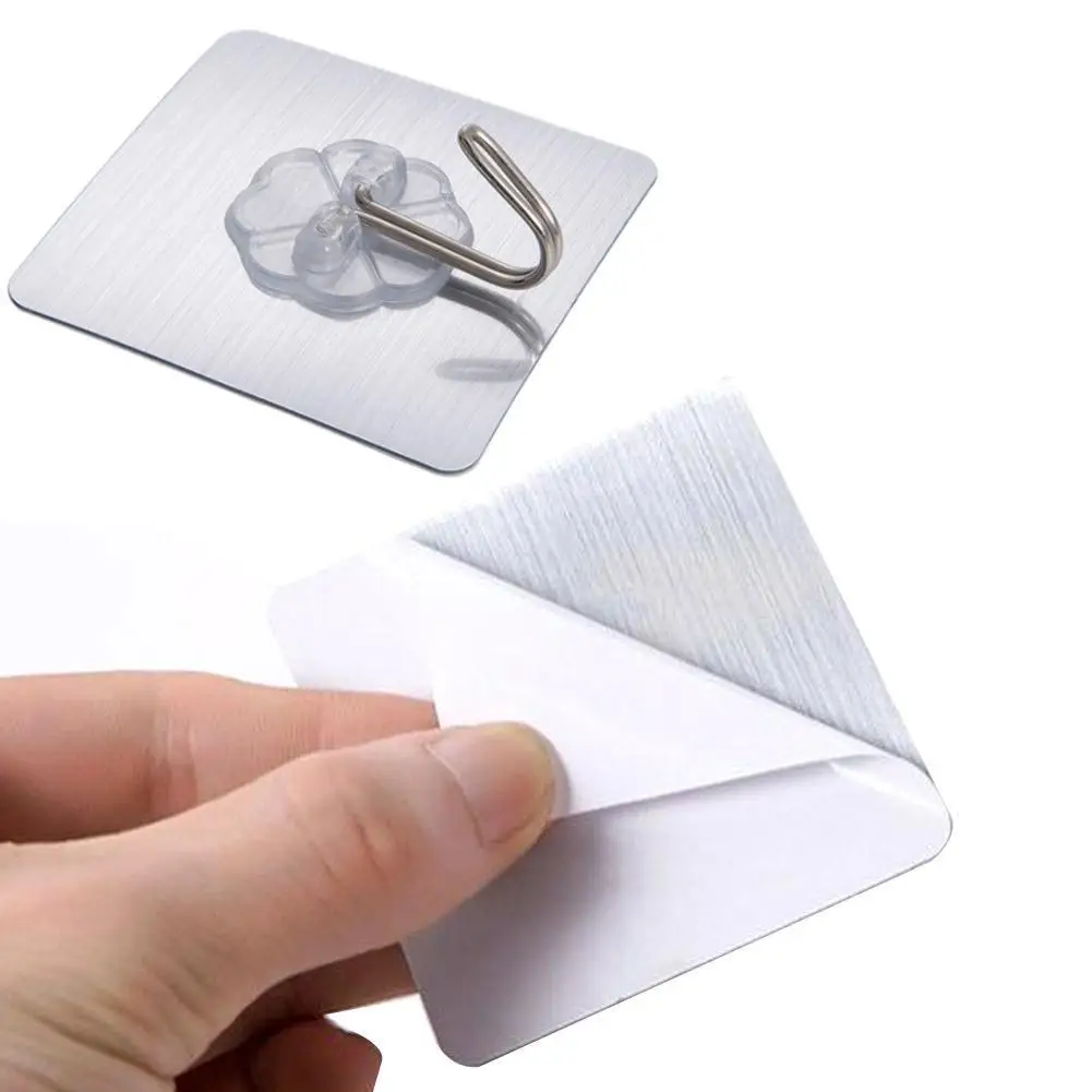 

Drawing 6 * 6cm viscose hook opening can be hung load-bearing non-marking free panel kitchen sticky hook punch sucker K3N9