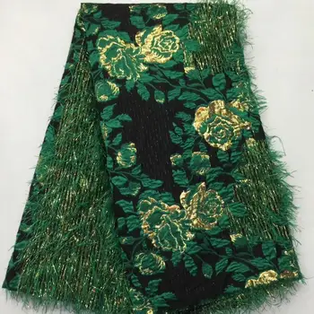 

African Brocade Lace Fabric High Quality Brocade Jacquard Lace Fabrics Nigerian Tulle Mesh Lace For Bridal