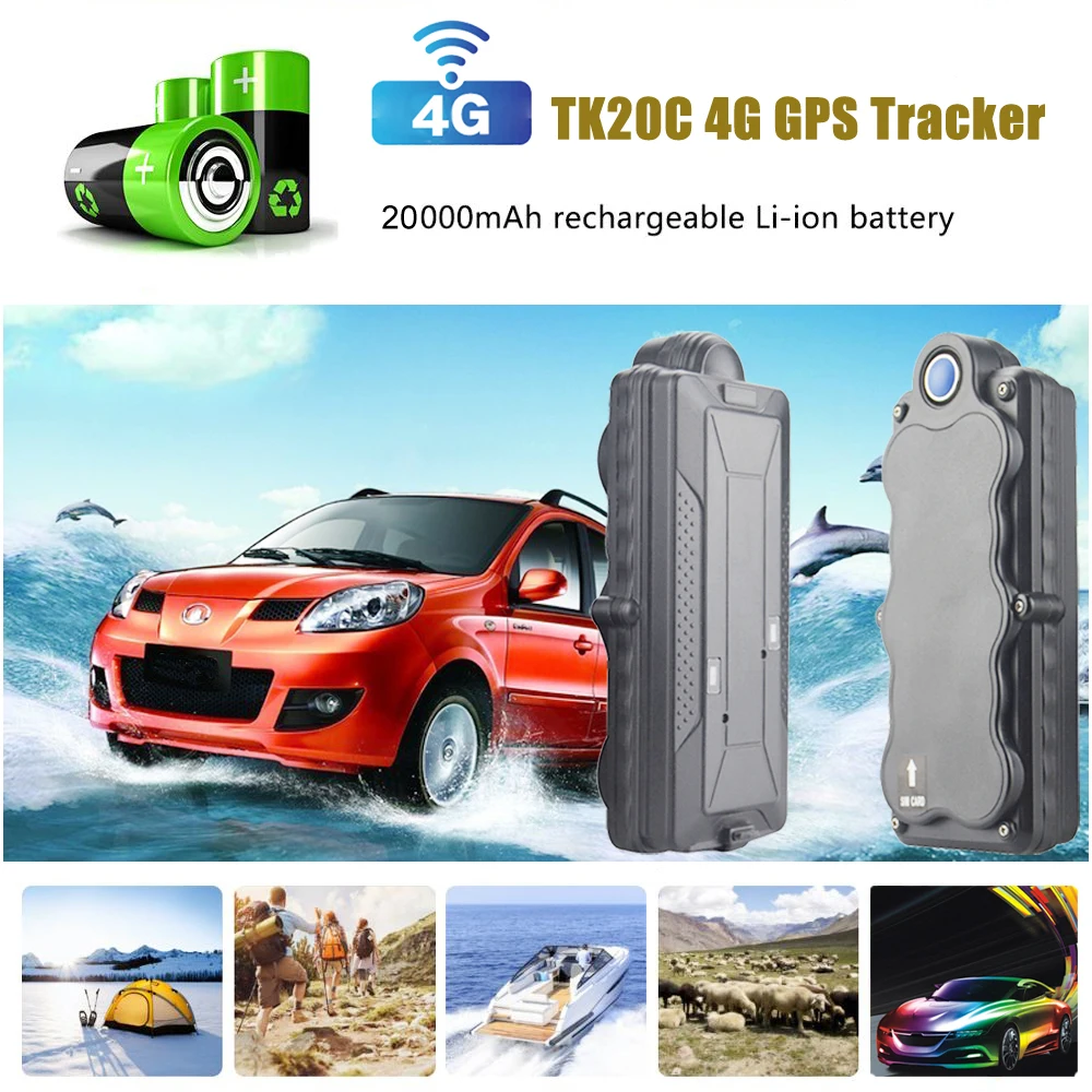 TK10C 4G gps автомобильный трекер gps локатор для автомобиля добавить магнит водонепроницаемый функция с 10000 мАч большой аккумулятор Противоугонная гео-забор