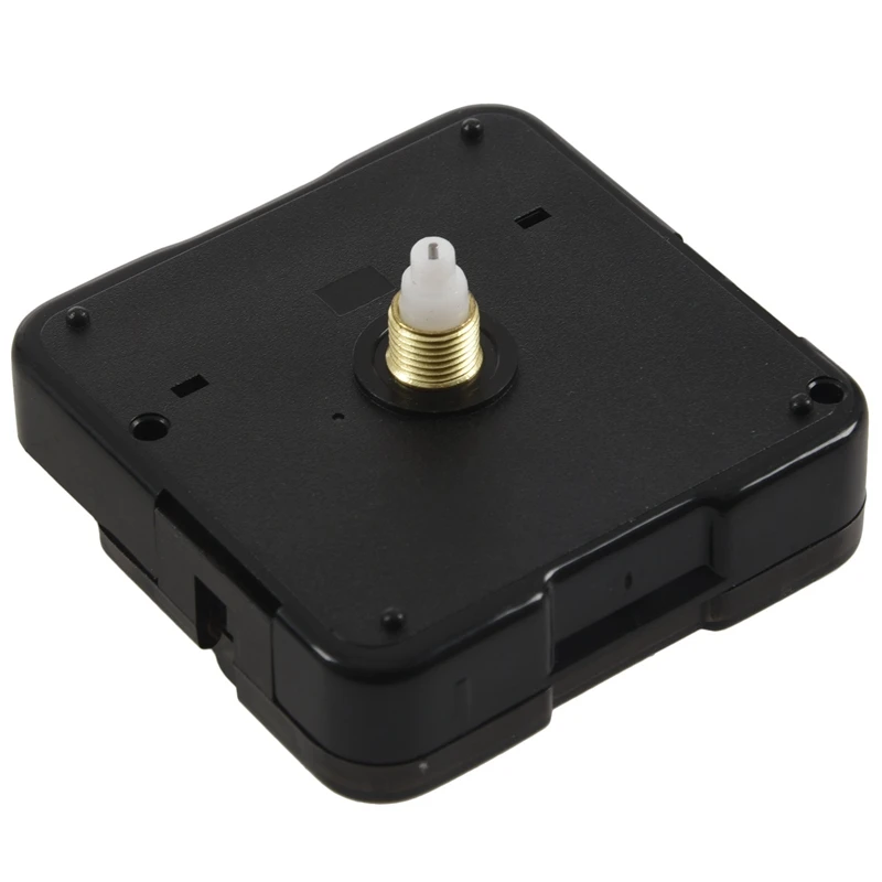 Clock Mechanism Movement without Hanger, 6/ 25 Inch Maximum Dial Thickness, 17/ 25 Inch Total Shaft Length(Black