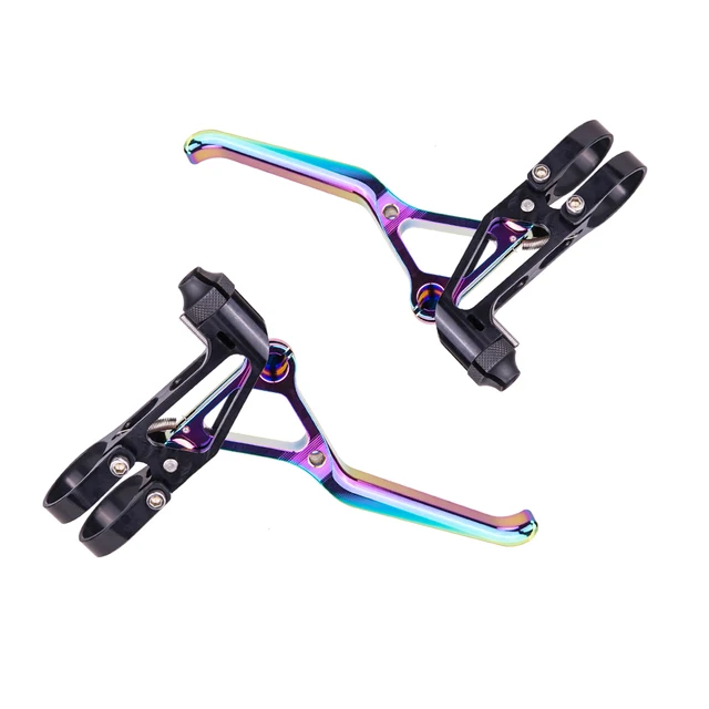 Levier De Frein Vélo Ultra Léger En Alliage – 22,2 Mm – Poignée Pliable – Couleur Violet (Lot De 2)