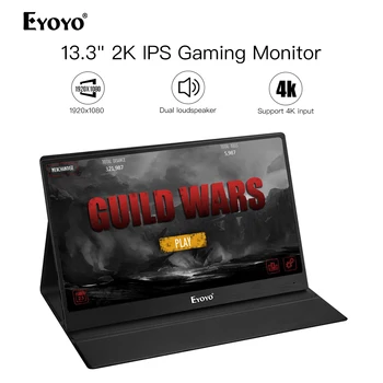 

Eyoyo EM13N 13.3" Portable Monitor pc for PS4 Windows 7 8 10 FHD LCD 1920X1080 HDMI IPS Screen gaming Monitor Ultra Thin Display