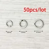 50pcs/lot Stainless Steel Fishing Split Rings Lure Solid Ring Loop For Blank Crank Bait Connectors Tackle Tool Kit Accessories ► Photo 2/6