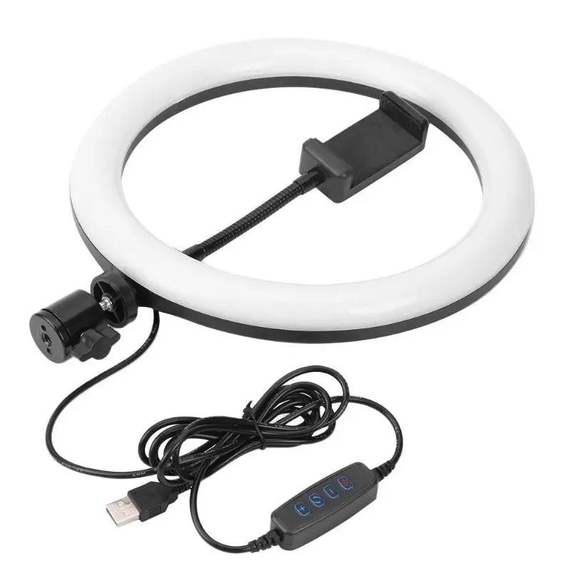 Led Ring Light Photo Studio Camera Light 10 Inch Mini 120Led Ring Light Dimmable 3200K-5500K With Tripod Phone Holder