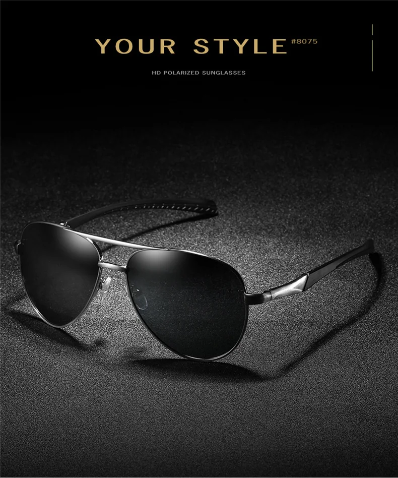 HD поляризационные солнцезащитные очки для мужчин, брендовые, большая оправа, металлические поляризационные солнцезащитные очки для мужчин/женщин, классические солнцезащитные очки, затеняющие солнцезащитные очки