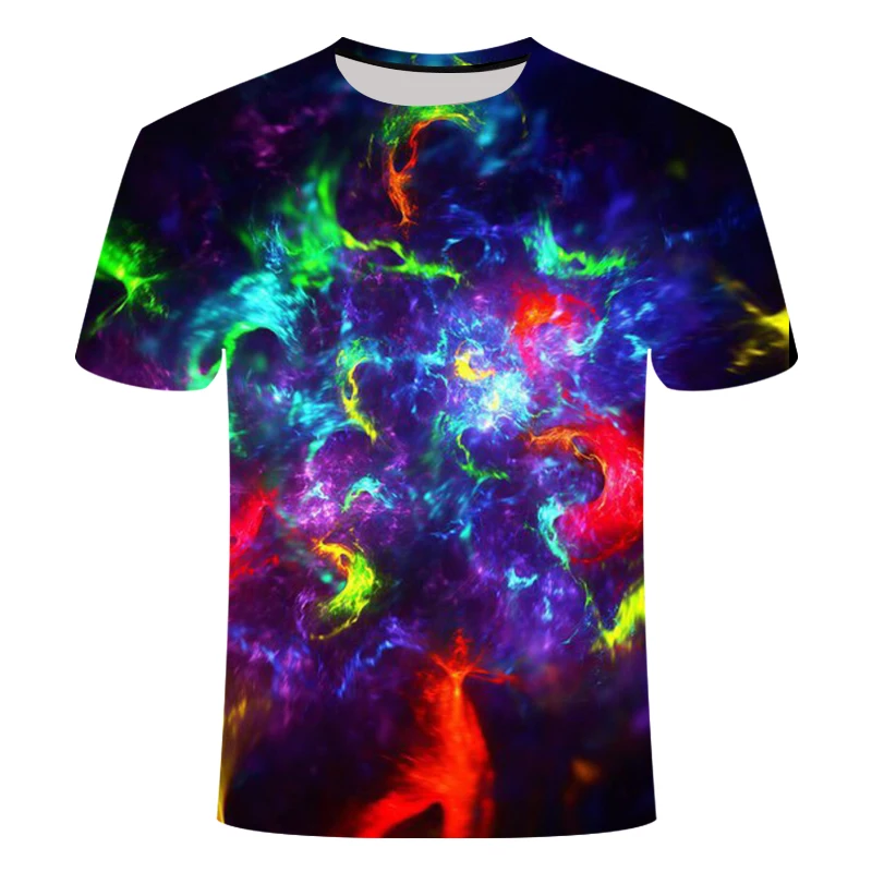 

2019 Newest Summer Style Fashion Print Short sleeved Tees Men Ultra-clear camouflage colorful Printing 3D T shirt