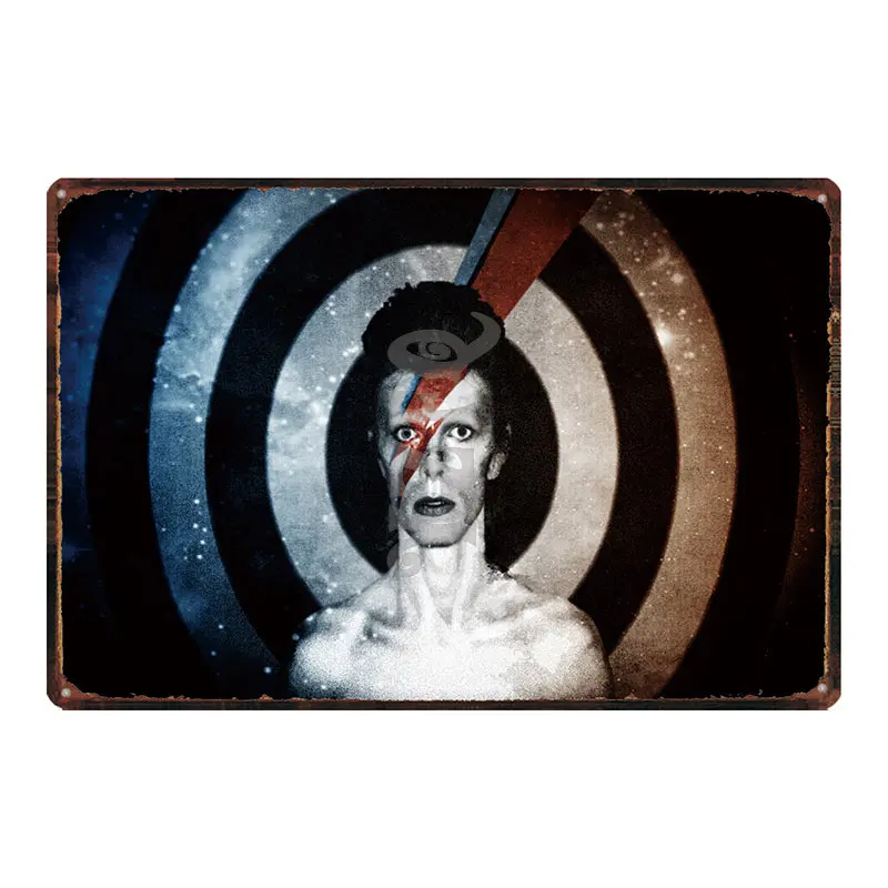 DU-3439 Bowie Star Оловянная табличка металлическая винтажная настенная для музыкального бара магазин домашний декор для отеля куадро Наклейка на стену 30X20 см DU-3419B - Цвет: DU-3439