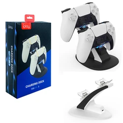 PS5 Controller Charger Double USB Fast Charging Docking Station Stand & LED Indicator for PS 5 Controllers PS5 Controller Charger Double USB Fast Charging Docking Station Stand & LED Indicator for PS 5 Controllers