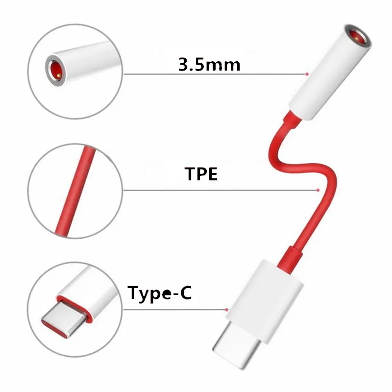 Для Oneplus 6T Usb type-C до 3,5 мм AUX аудио адаптер для наушников type C USB-C штекер до 3,5 женский кабель