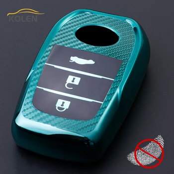 Carbon Fiber TPU Car Smart Key Case Cover For Toyota Corolla Rav4 Auris CHR Camry Crown Land Cruiser 200 Prado Aygo Holder Shell - Carbon Fiber TPU Car Smart Key Case Cover For Toyota Corolla Rav4 Auris CHR Camry