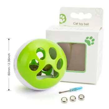 

Interactive Glowing Cat Ball with Sound Electronic Squeaky Scratcher Funny Toy H7ED