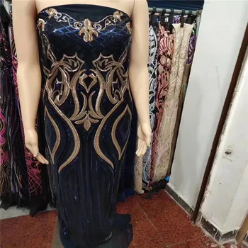 

Madison Sequins Embroidered French Mesh Lace Fabric Latest 2019 Nigerian Lace Fabrics High Quality Wedding African Lace Fabric