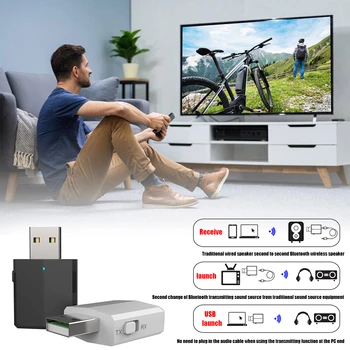 

ZF-169 Plus USB Bluetooth 5.0 Audio Receiver Transmitter Wide Scope of Application Simplicity 3.5mm Wireless Adapter